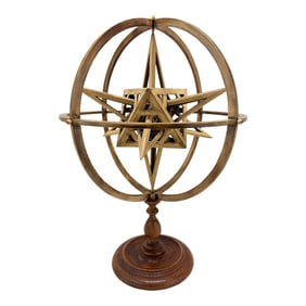 Jean-Marie Malzieu (B. 1948), Rotating Armillary Sphere Sculpture