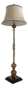 Steel & Brass Quality Floor Lamp W. Shade