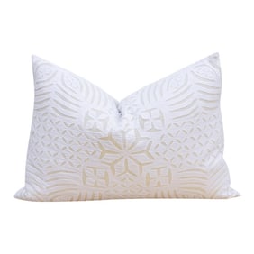 River Shell Lumbar Applique Pillow Cover