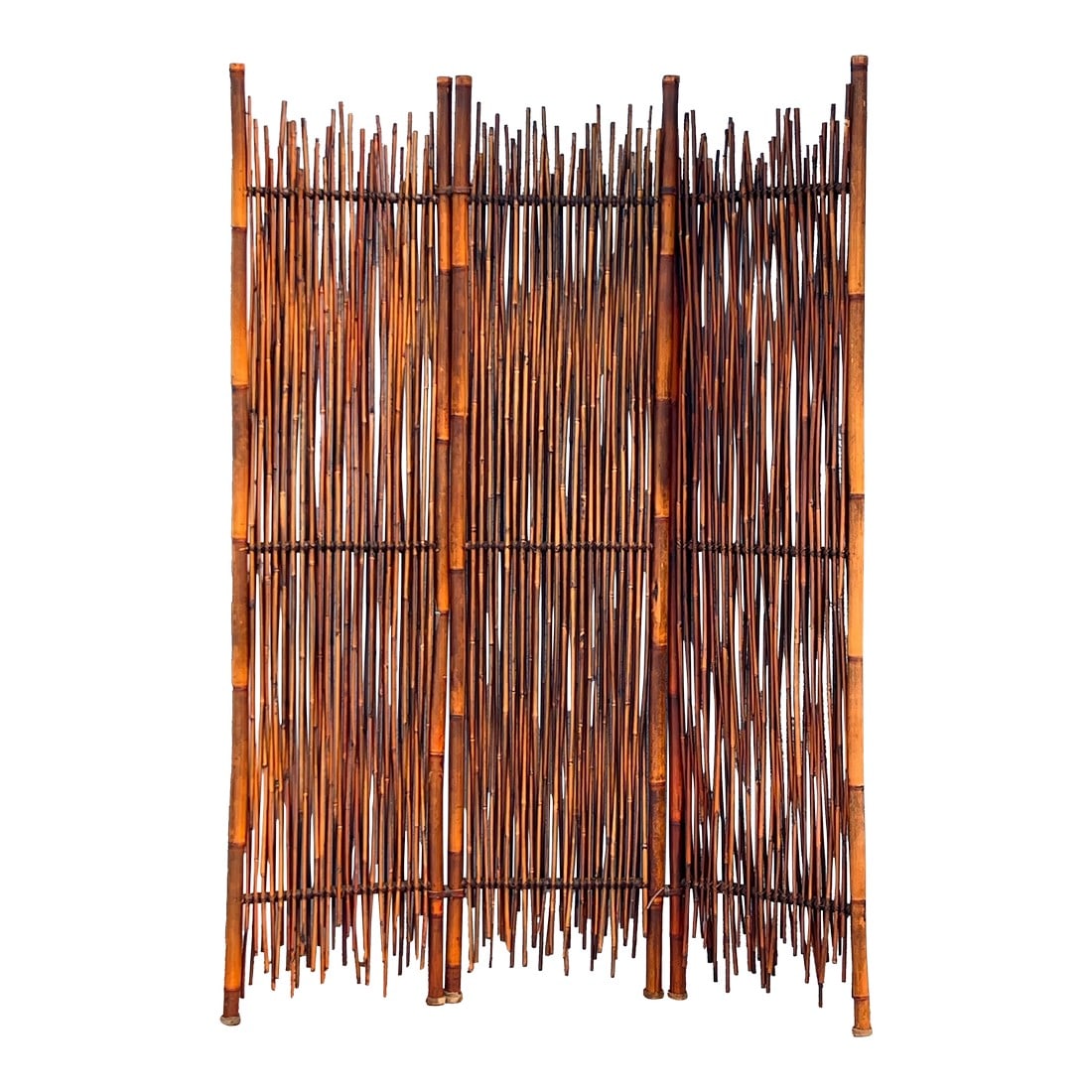 Vintage Bamboo Rattan Folding Room Divider (1 of 12)