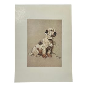 Hunt Fox Terrier Dog by Cecil Aldin, 1928