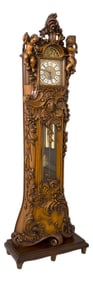Franz Hermle Italian Baroque Carved Grandfather Clock