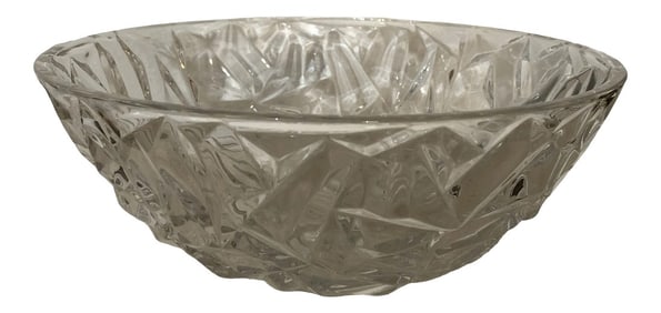 2000s Tiffany and Co. Rock Cut Crystal Bowl