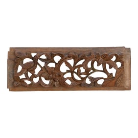 Finely Carved Asian Wall Panel