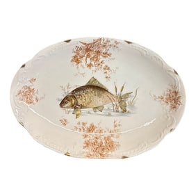 Antique Austrian Fish Platter Large