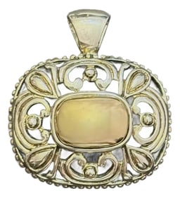 Sterling Silver/ 14k Yellow Gold Ornate Pendant by Esposito.