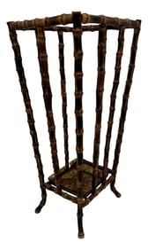 Classic Real Bamboo Umbrella Stand, English