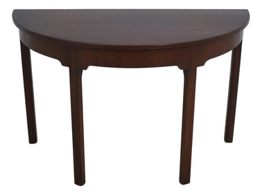 Kittinger Colonial Williamsburg Mahogany Demilune Console Table