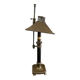 1970s Brass Vintage Industrial Mid-Century Modern Table Lamp