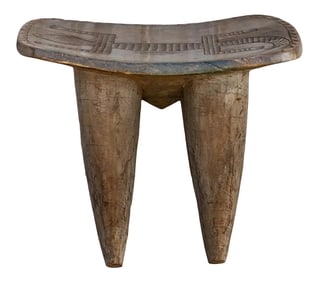 Carved Lizard African Senufo Table