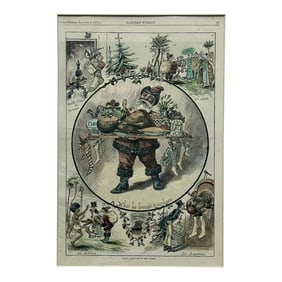 Santa Claus Round the World, Original Print, 1877
