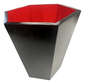 Hand Crafted and Hand Solid Wood Hexagonal Waste Basket Traditional Yet Modern