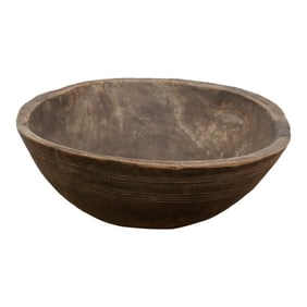 Antique African Wood Butter Pot