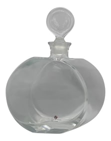 Early 21st Century Global Views Offset Shape Round Glass Decanter