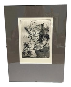 Original Artisan Ink on Paper Abstract Sketch 70s