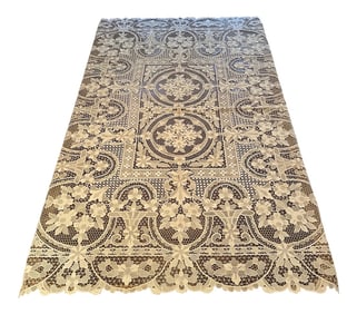 Vintage French Lace Tablecloth