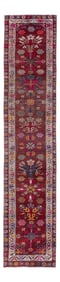 1960s Vintage Turkish Hand-Knotted Herki Runner 2'6'' X 11'11''