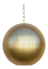 Gold Filigree Lucknow Sphere Pendant Lantern