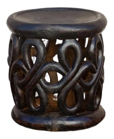 Figural Carved Bamileke Stool