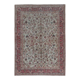 Early 20th Century Floral Turkish Rug 6'11'' X 9'7''