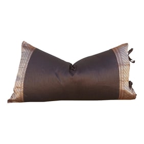 Vintage Sawli Large Festive Indian Silk Queen Lumbar Pillow Cover