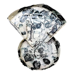 Chinoiserie Studio Pottery Tea Tray by Kenneth Russell Ferguson