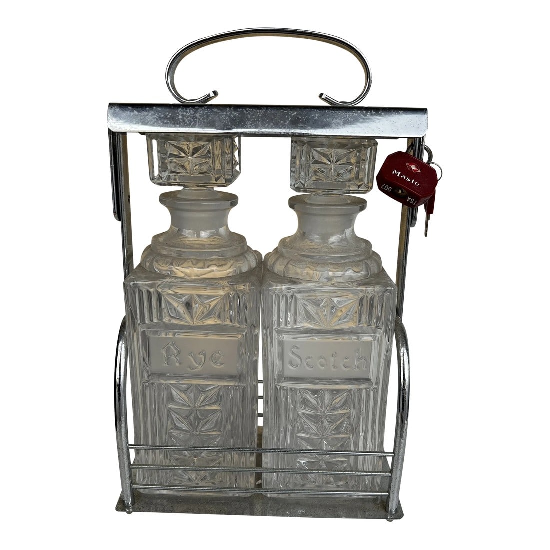 Mid-Century Liquor Locker Decanter Set, 3 Pcs (1 of 11)