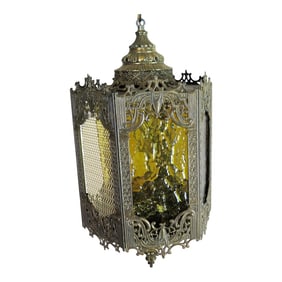 Vintage Pentagon Medieval Style Swag Pendant