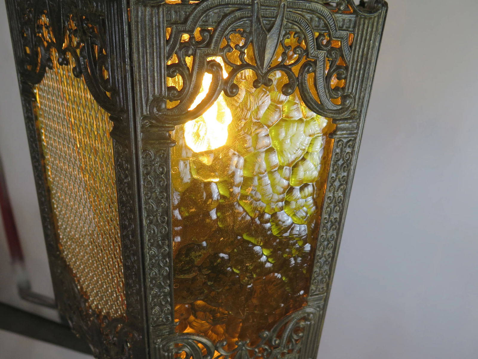 Vintage Pentagon Medieval Style Swag Pendant - 3