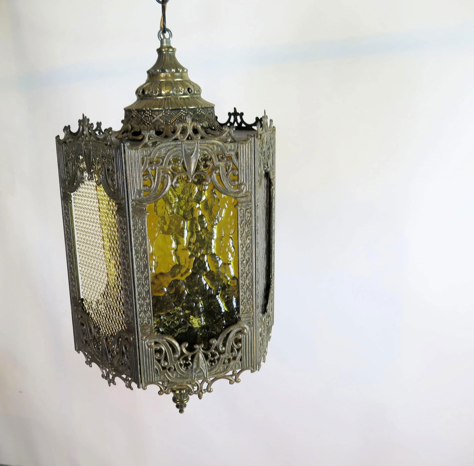 Vintage Pentagon Medieval Style Swag Pendant - 7