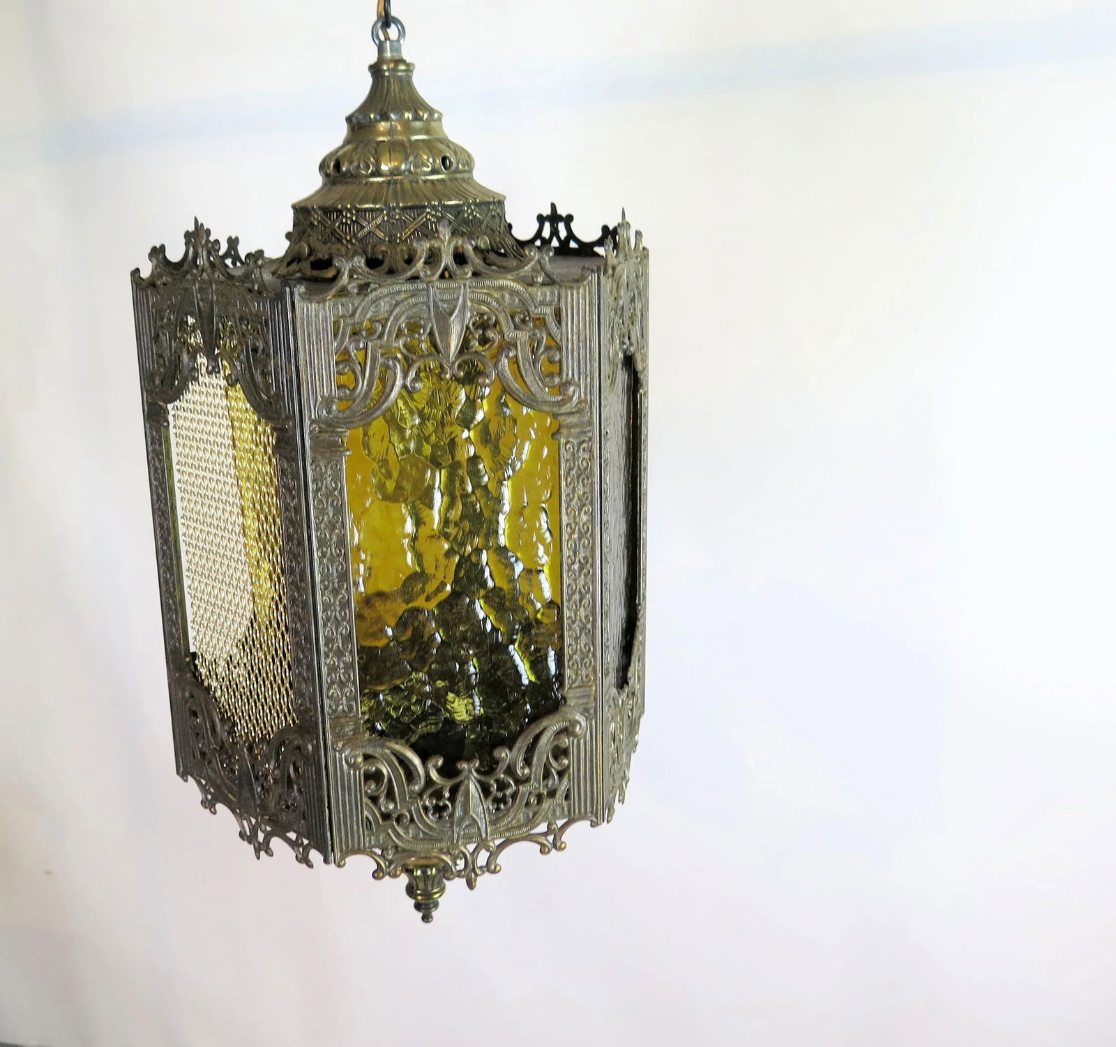 Vintage Pentagon Medieval Style Swag Pendant - 8