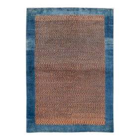 Modern Persian Gabbeh Handmade Multi-Color Geometric Wool Rug