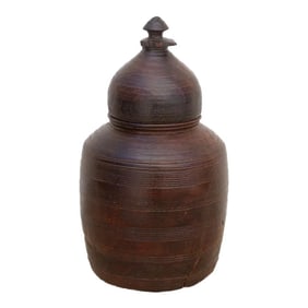 19th Century Tall Nepalese Antique Container