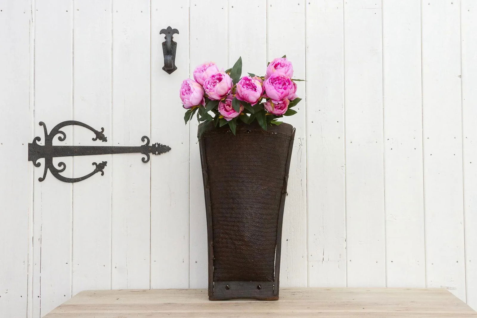 Antique Tall and Slim Harvesting Basket - 2