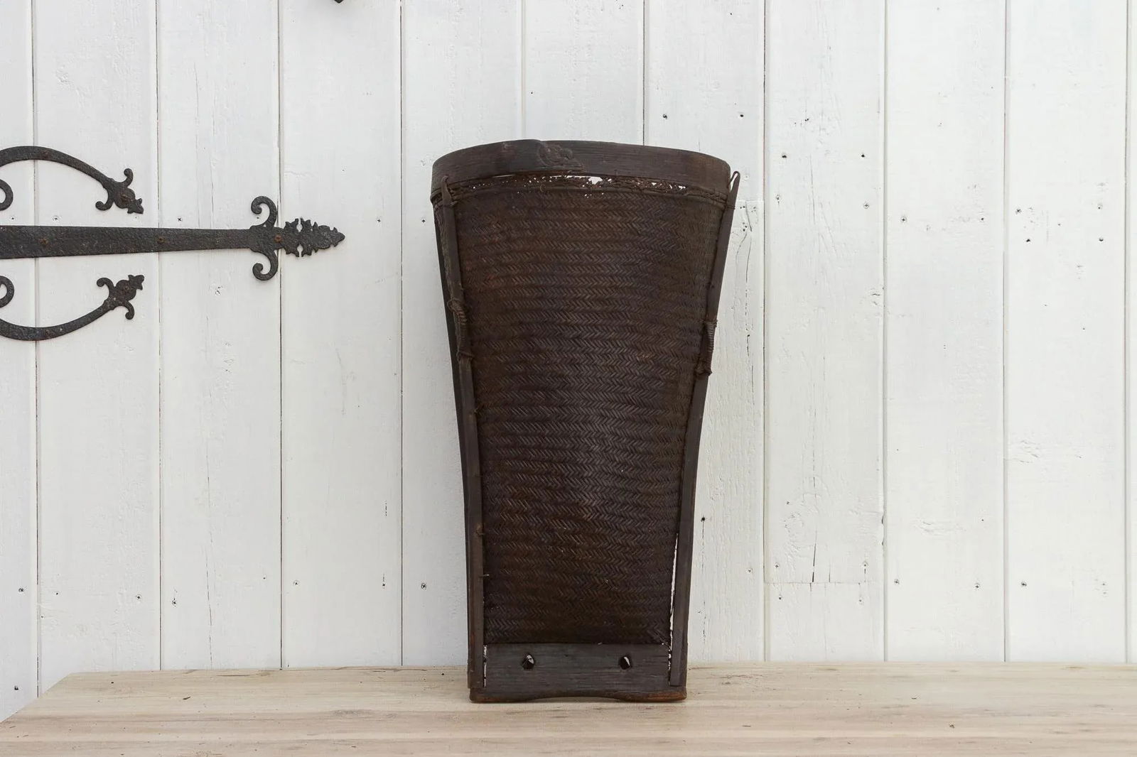 Antique Tall and Slim Harvesting Basket - 4