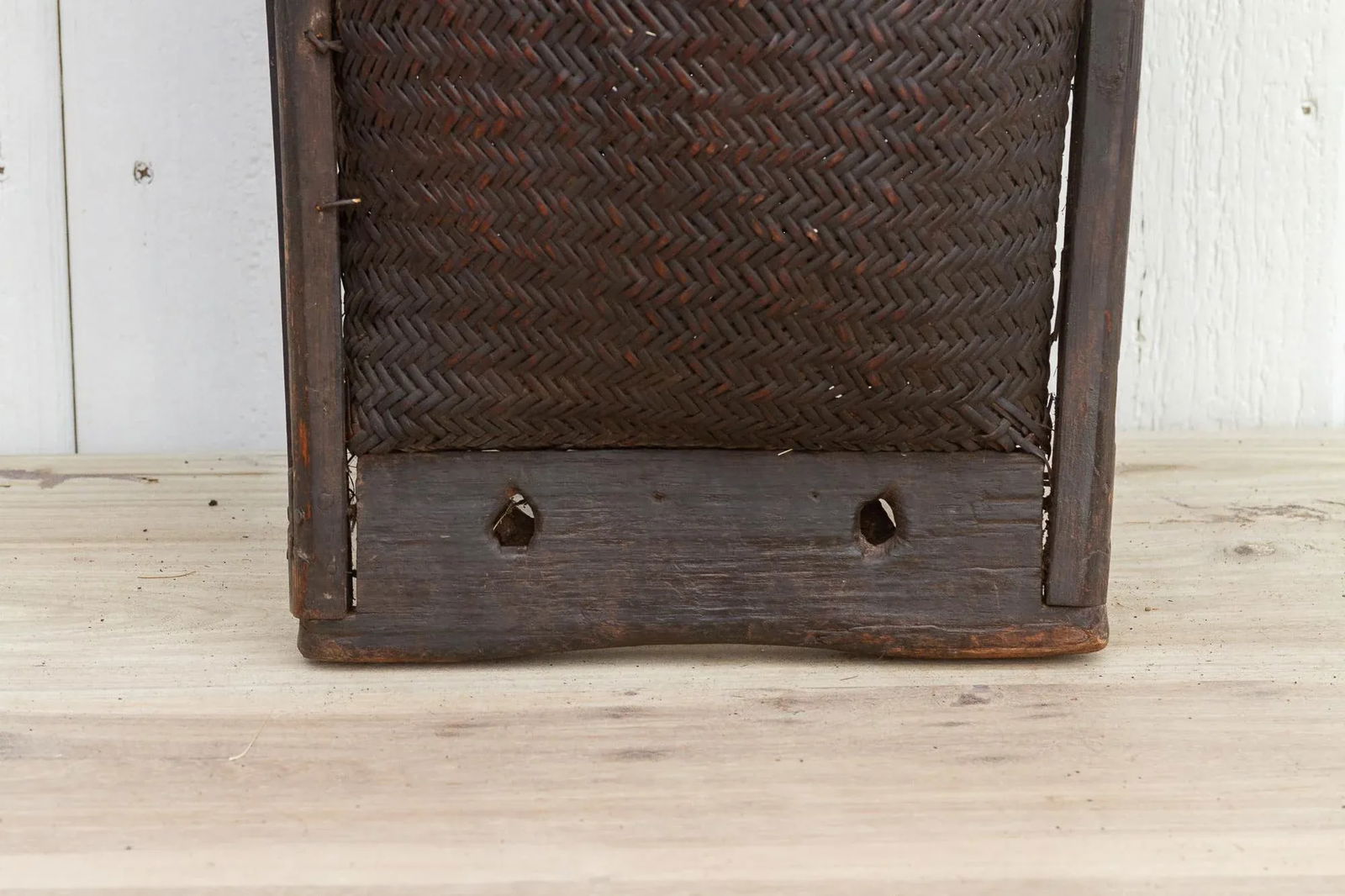 Antique Tall and Slim Harvesting Basket - 6