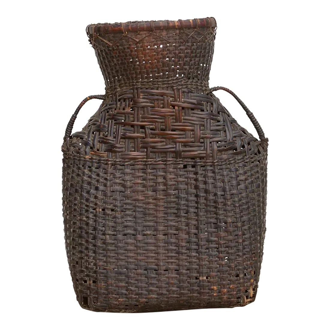 Antique Thai Rattan Fish Basket