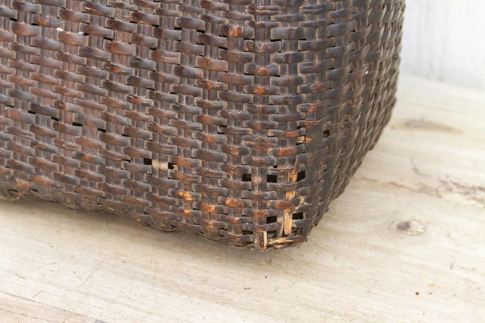 Antique Thai Rattan Fish Basket - 4