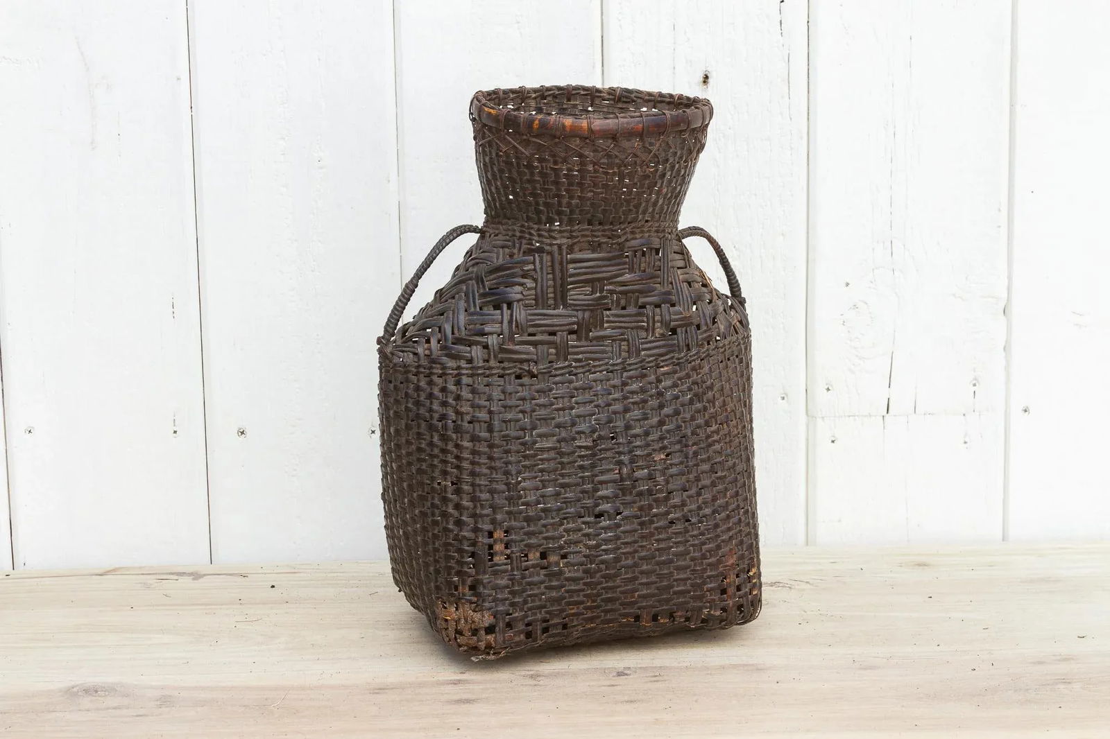 Antique Thai Rattan Fish Basket - 6