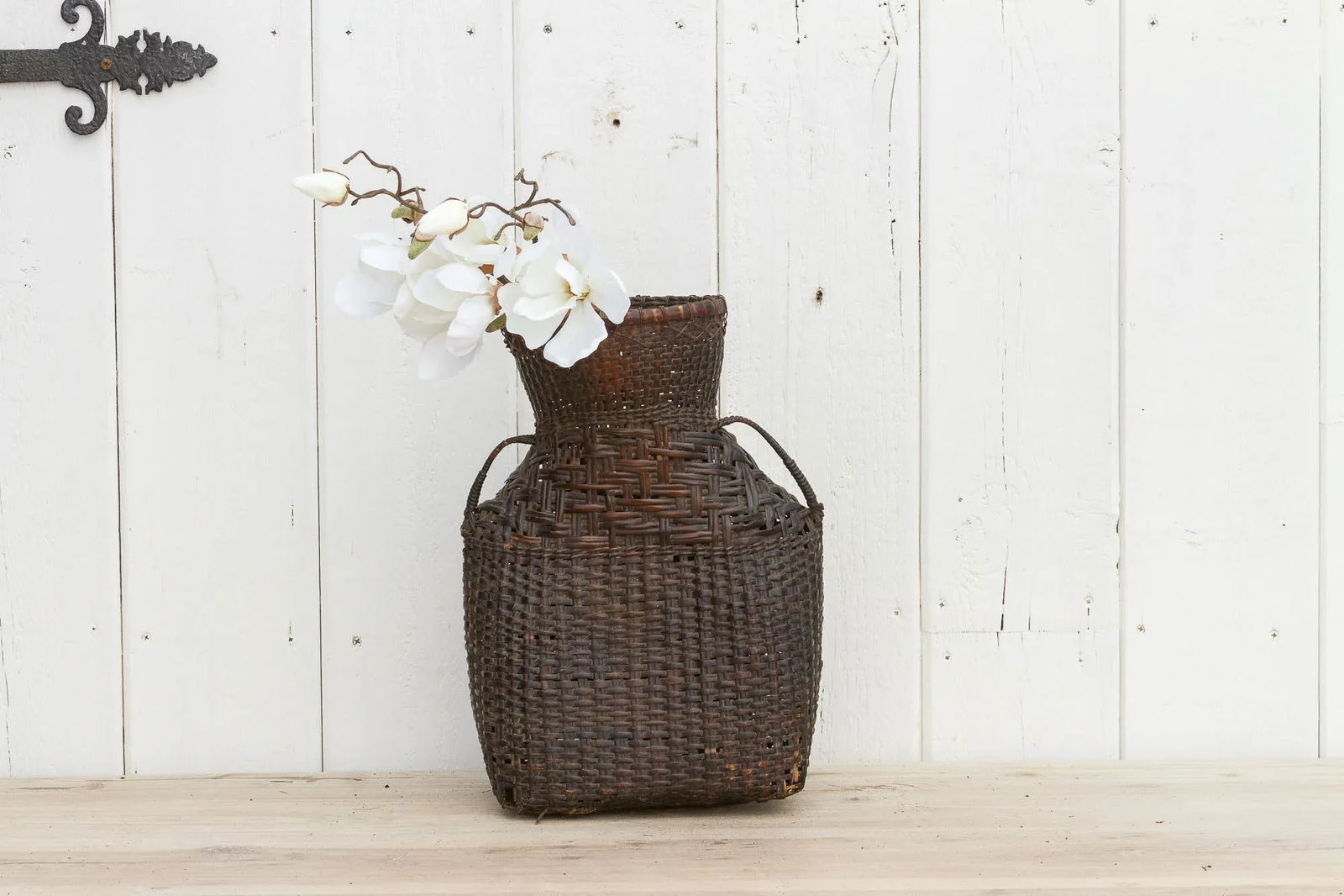 Antique Thai Rattan Fish Basket - 8