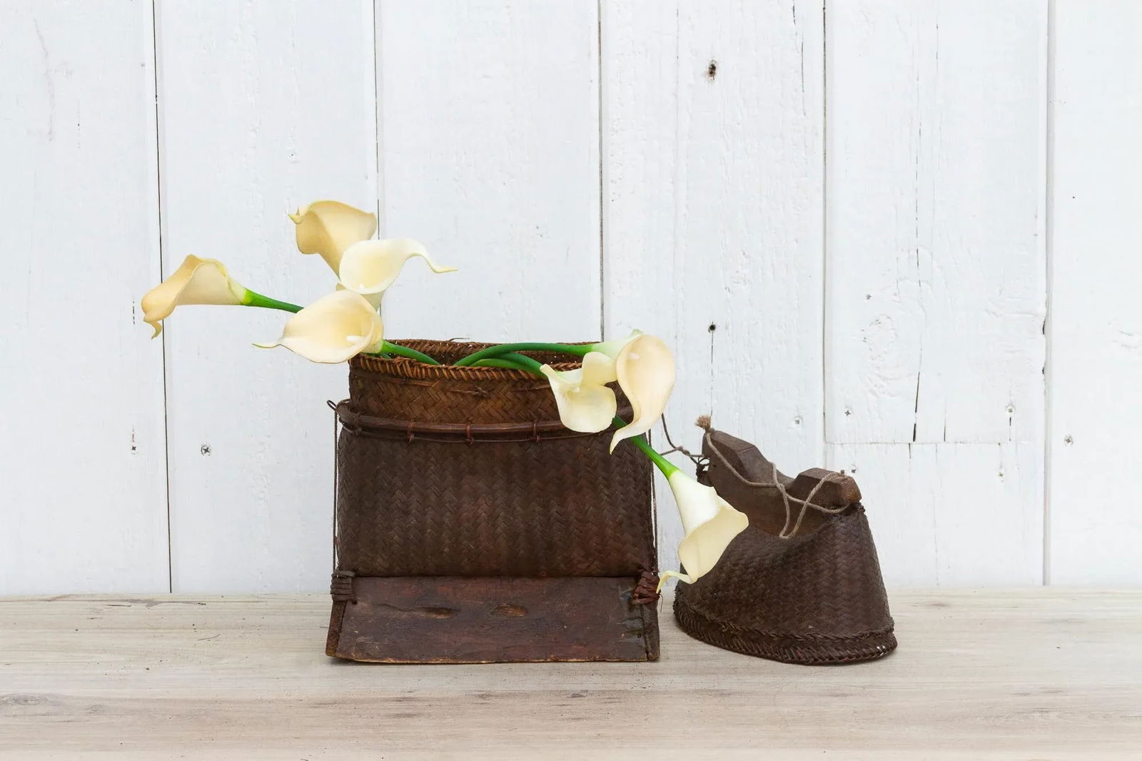 Vintage Rustic Finely Woven Thai Basket - 3