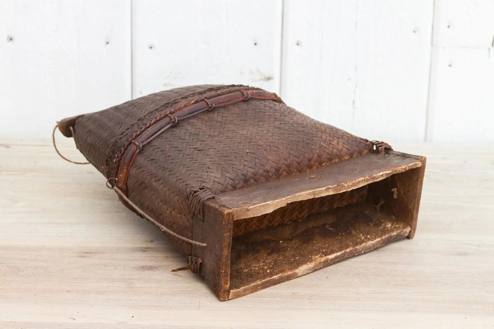 Vintage Rustic Finely Woven Thai Basket - 5