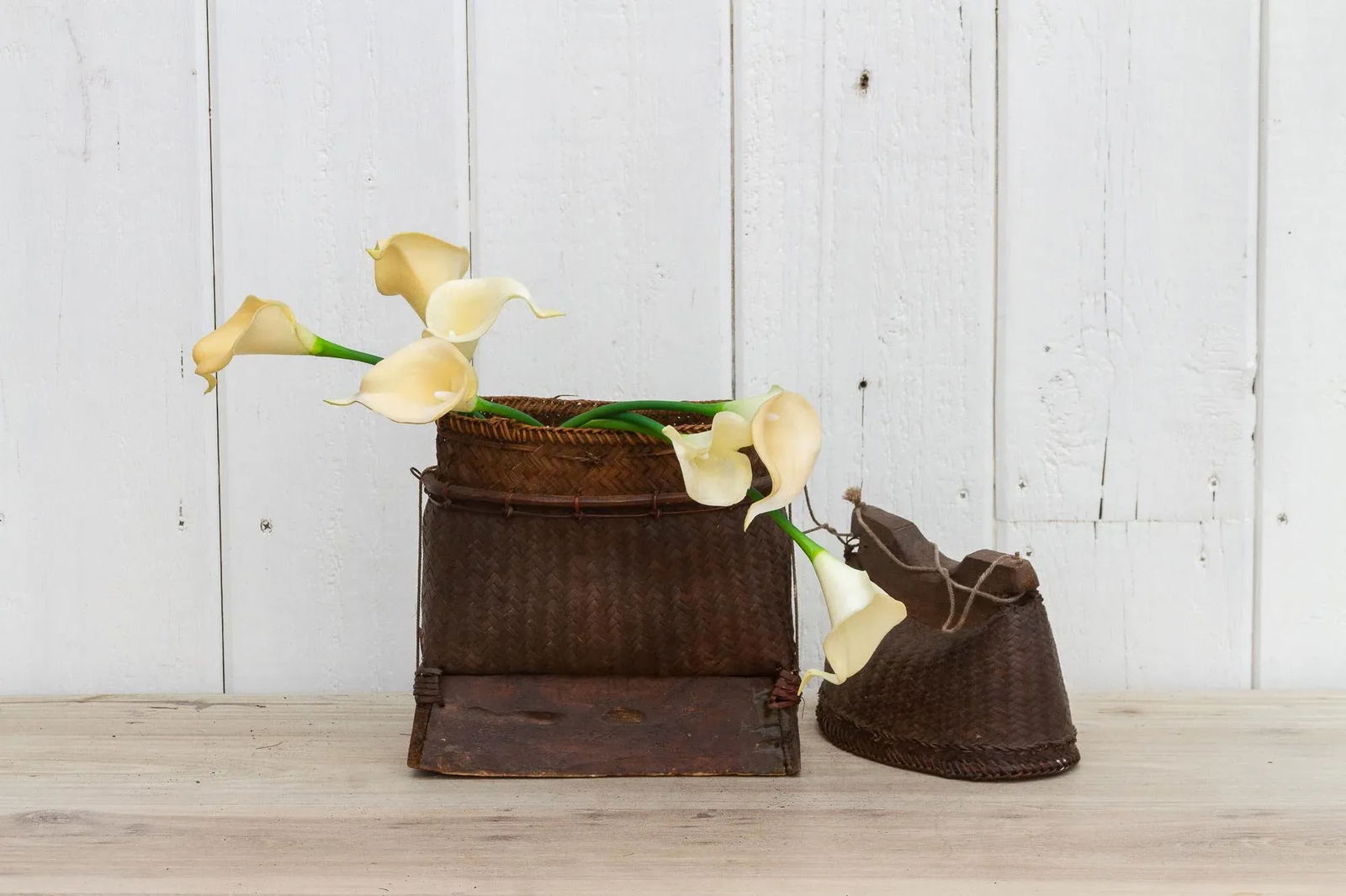 Vintage Rustic Finely Woven Thai Basket - 8