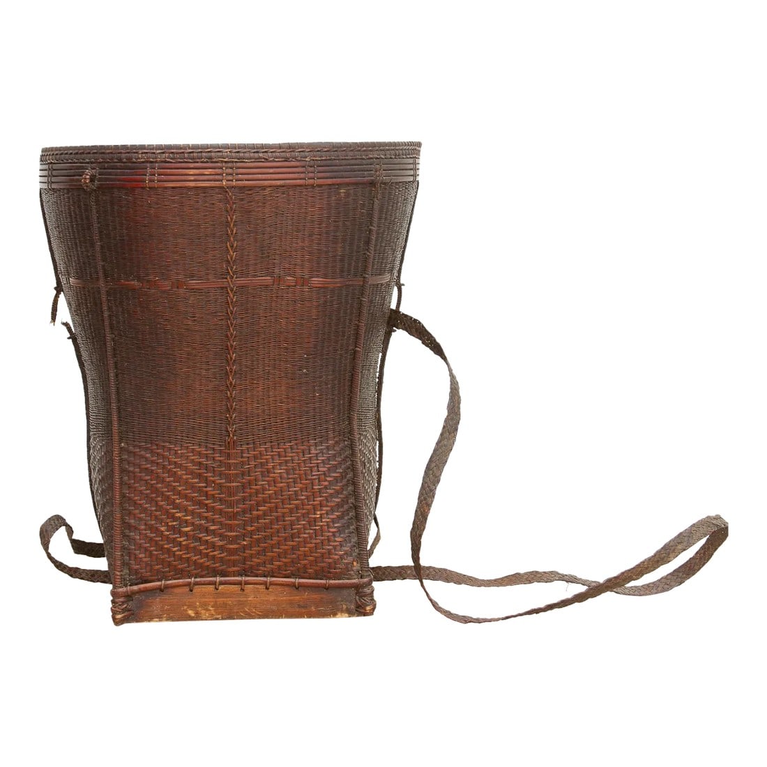 Antique Thai Finely Woven Gathering Basket
