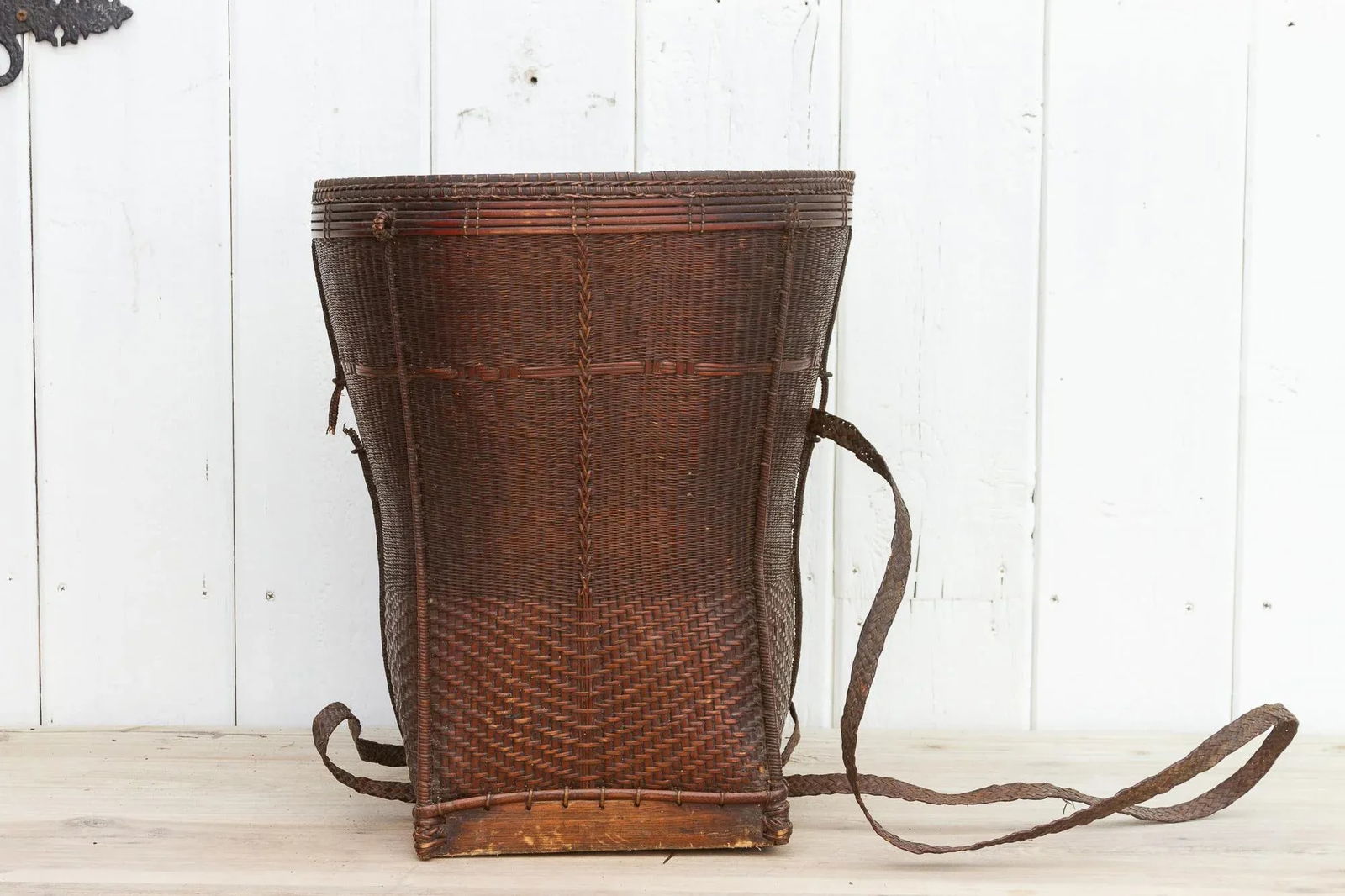 Antique Thai Finely Woven Gathering Basket - 8