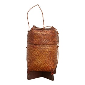 Vintage Double Weave Thai Rice Basket
