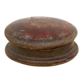 Antique Leather Burmese Tobacco Box