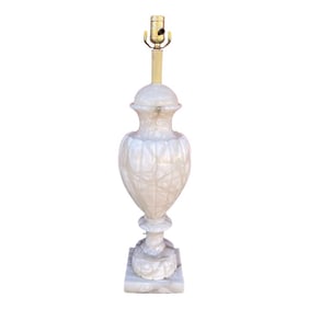 Vintage Large Alabaster Urn Table Lamp