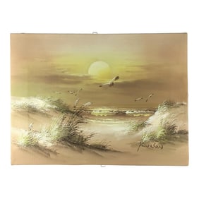 Original Artisan Signed Seascape Oil Painting on Canvas