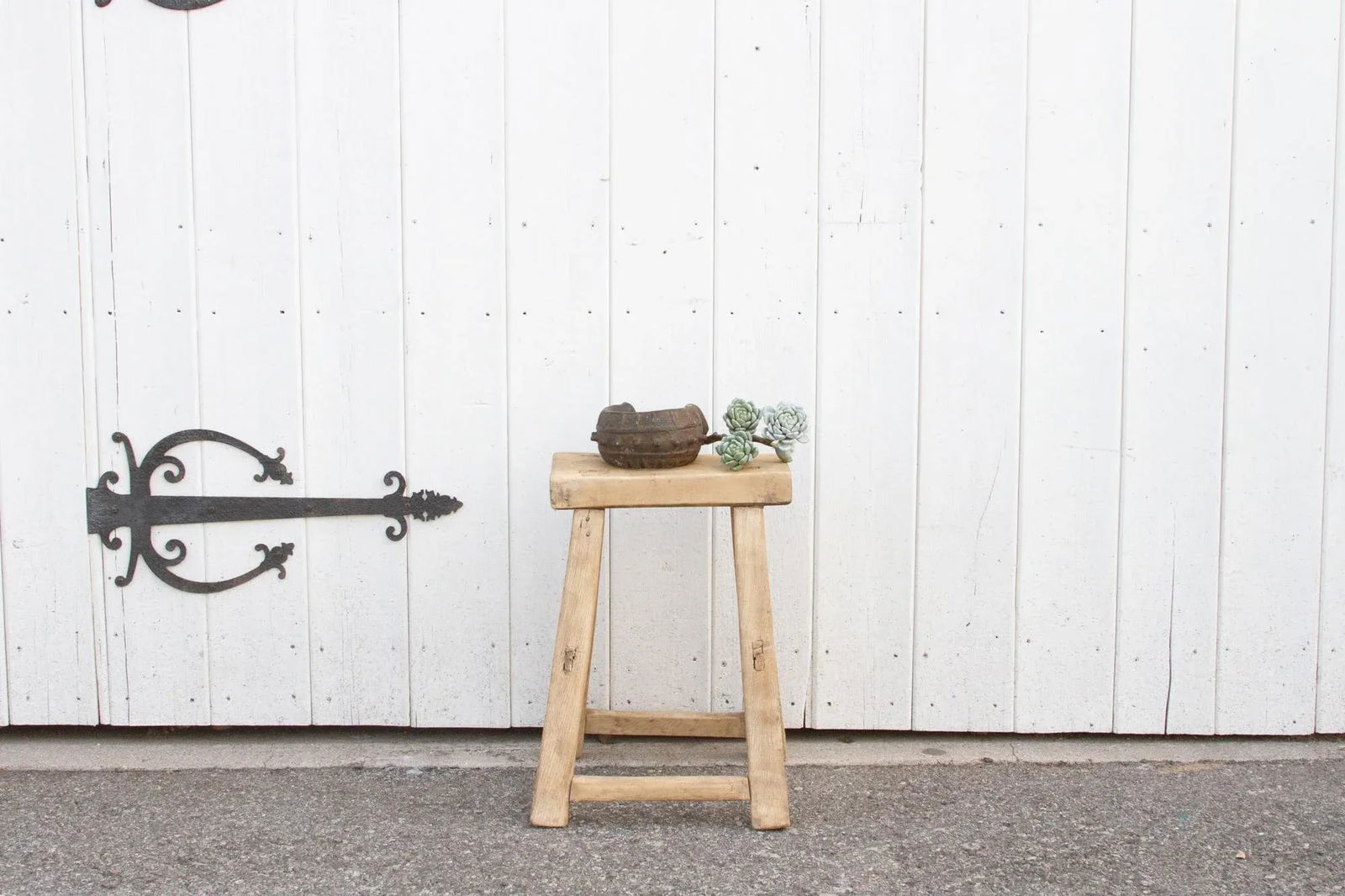 Asian Bleach Wood End Table - 10